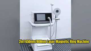 दो मोड हड्डी मरम्मत दर्द राहत 650nm 808nm कम पावर लेजर चुंबकीय रिंग मशीन