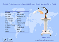 पोर्टेबल फोटोथेरेपी पीडीटी ब्यूटी मशीन एलईडी इन्फ्रारेड लाइट फेशियल लिफ्टिंग