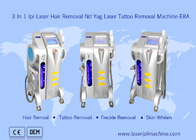 3 इन 1 लेजर आईपीएल मशीन मल्टीफ़ंक्शन आरएफ टैटू रिमूवल बालों के झड़ने की सुंदरता