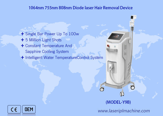 3 तरंग दैर्ध्य डायोड लेजर बाल हटाने उपकरण 808nm 755nm 1064nm