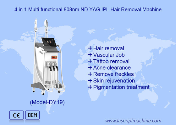 Q स्विच 3 इन 1 Nd Yag+Diode Laser+IPL लेजर हेयर रिमूवल ब्यूटी मशीन
