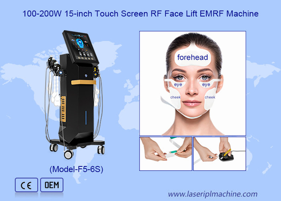 ऊर्ध्वाधर चेहरे मालिश 6 हैंडल RET FACE ईएमएस मांसपेशियों उत्तेजक मशीन