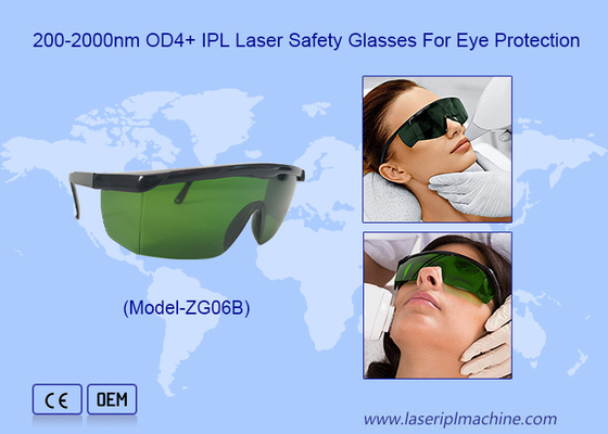 लेजर हेयर रिमूवल ट्रीटमेंट के लिए 200-2000nm OD3+ IPL लेजर सुरक्षा आई प्रोटेक्शन चश्मा