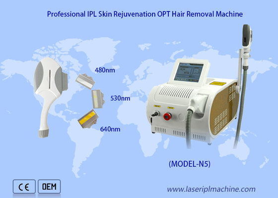 ब्यूटी सेंटर के लिए पोर्टेबल Elight Ipl Opt Shr हेयर रिमूवल मशीन दर्द रहित