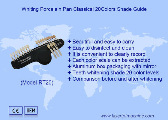 अच्छी कीमत हाथ से चलने वाला 3 डी दांतों का सफेद करने वाला छाया गाइड 20 रंग दांतों का सफेद करना ऑनलाइन