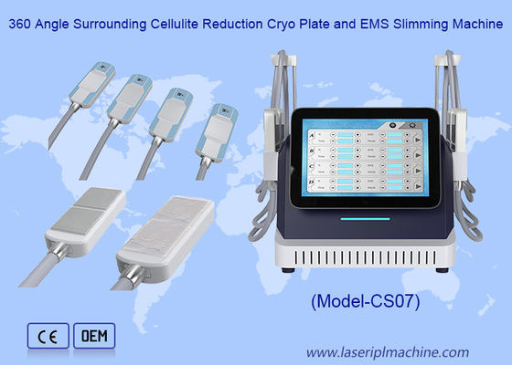 अच्छी कीमत 360 कोण आसपास के सेल्युलाईट कम करने के लिए क्रायो प्लेट और ईएमएस स्लिमिंग मशीन ऑनलाइन