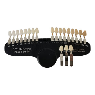 अच्छी कीमत हाथ से चलने वाला 3 डी दांतों का सफेद करने वाला छाया गाइड 20 रंग दांतों का सफेद करना ऑनलाइन